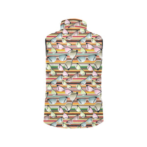 Sun Glasses Pattern Print Design 02 Men's Padded Vest