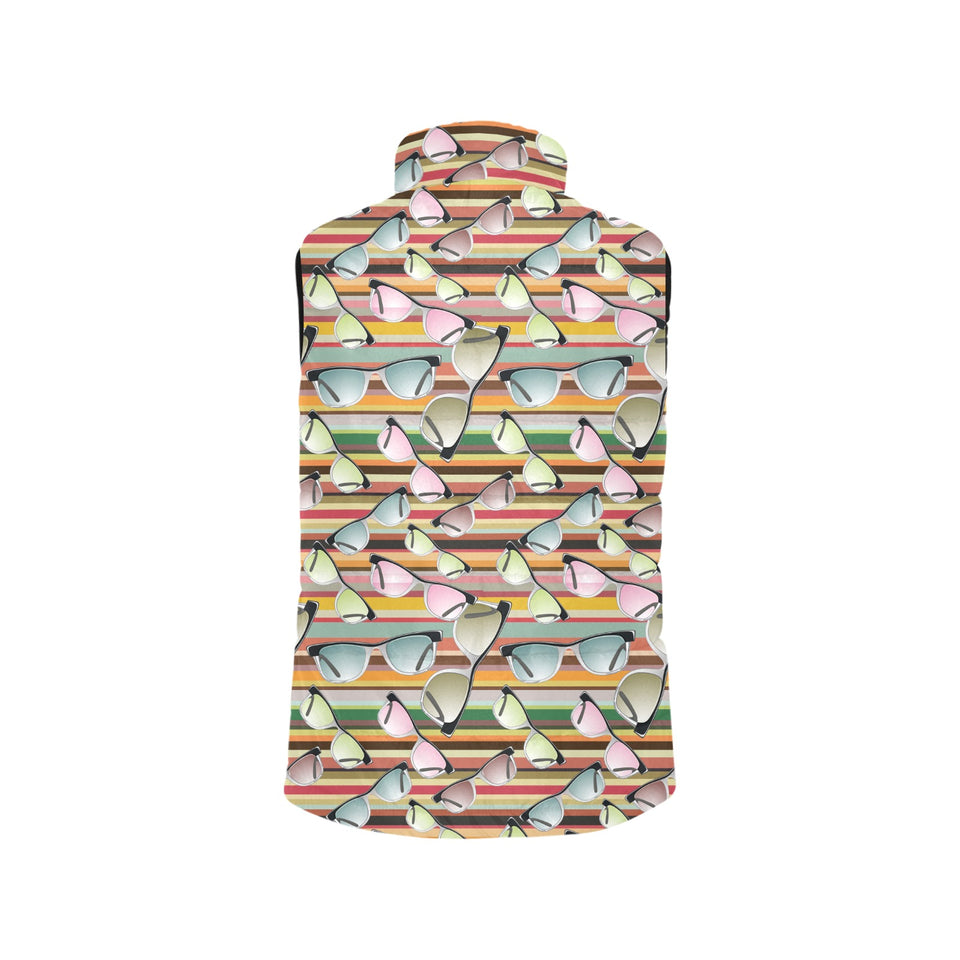Sun Glasses Pattern Print Design 02 Men's Padded Vest