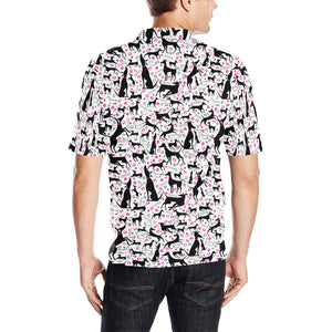 Greyhound Pattern Print Design 02 Men's All Over Print Polo Shirt