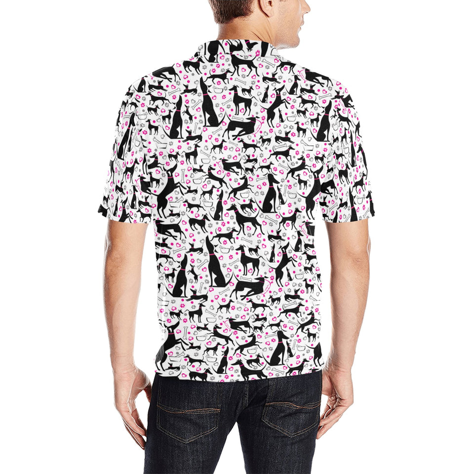 Greyhound Pattern Print Design 02 Men's All Over Print Polo Shirt