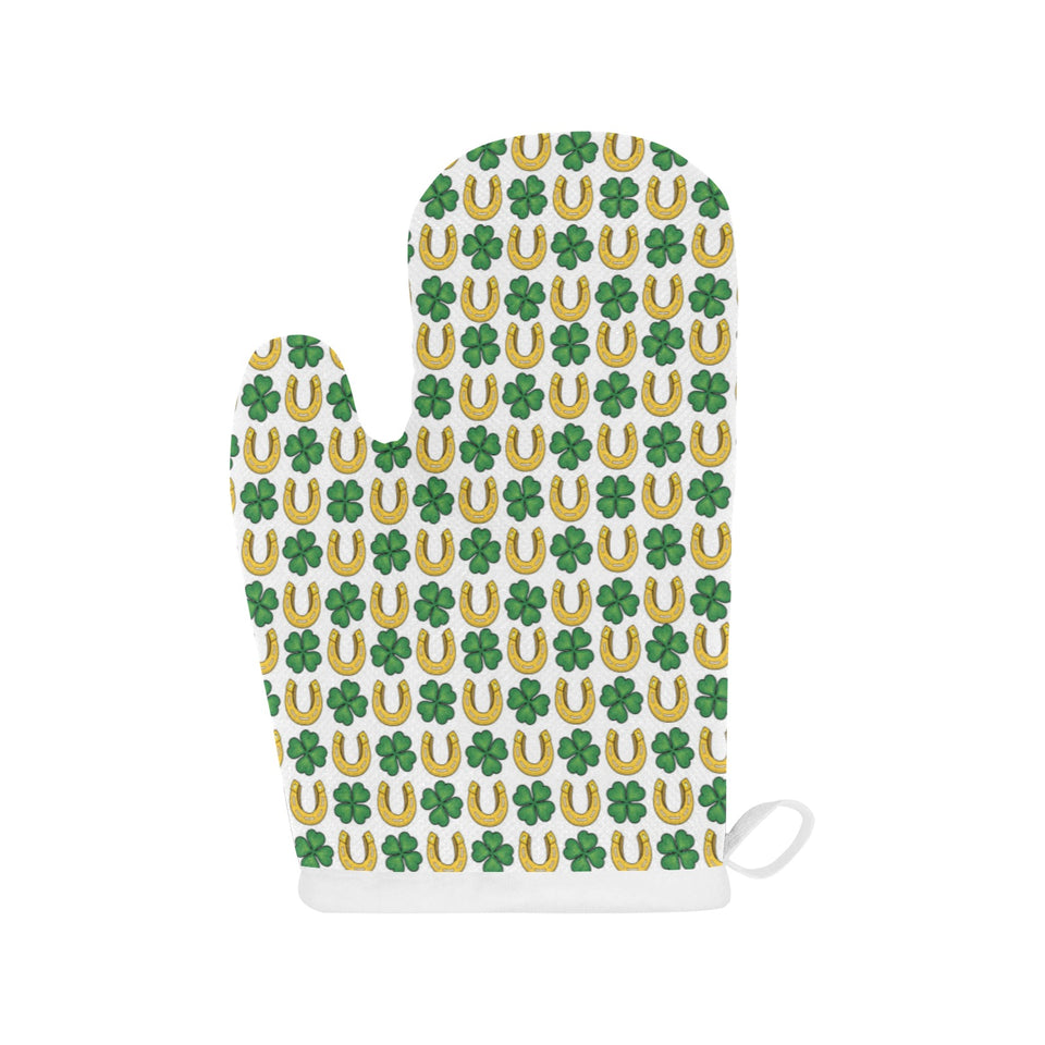 Horseshoes Pattern Print Design 04 Heat Resistant Oven Mitts