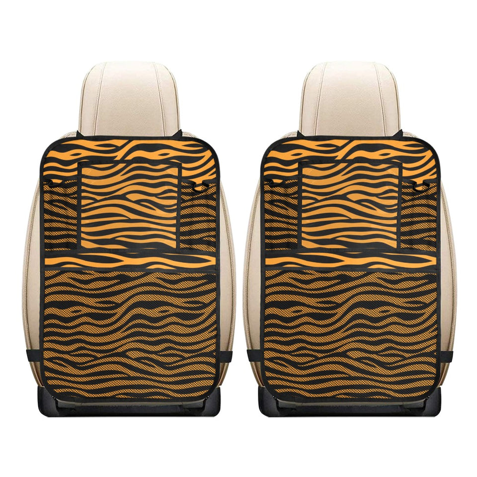 Bengal tigers skin print pattern background Car Seat Back Organizer