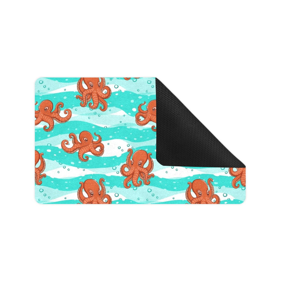 Octopuses sea wave background Doormat
