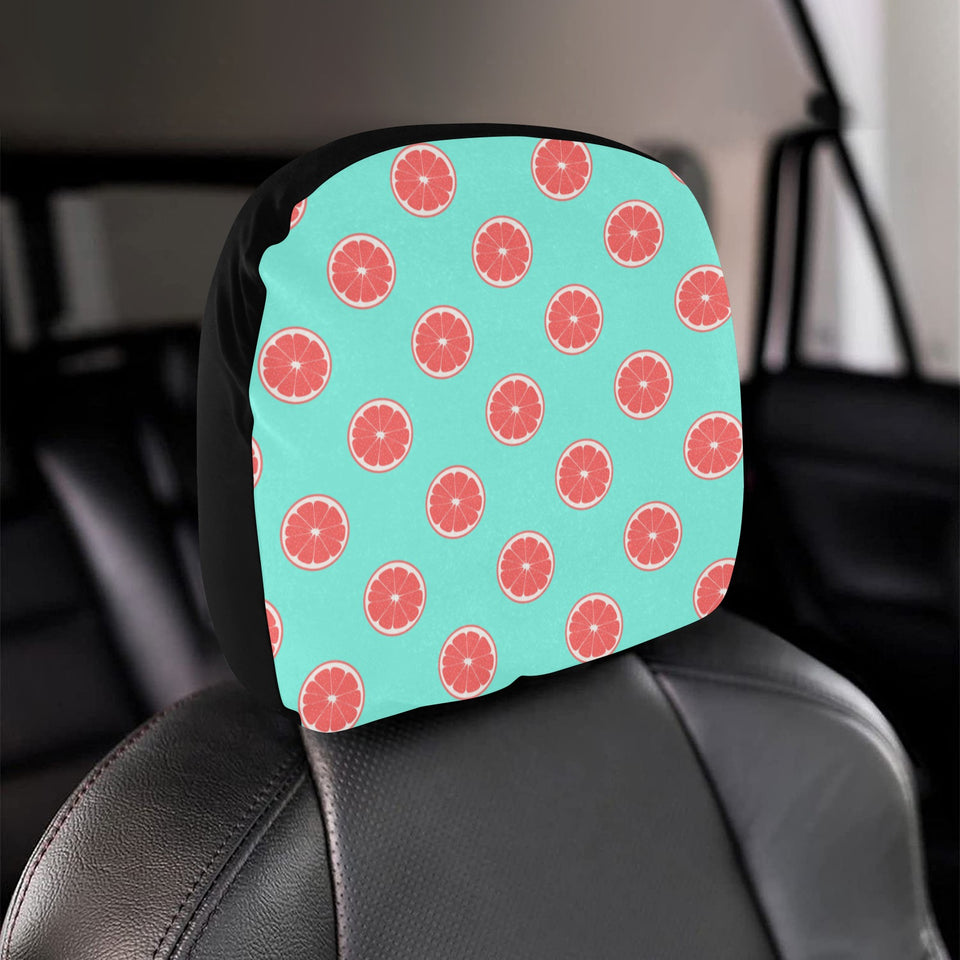 Grapefruit green background Car Headrest Cover