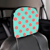 Grapefruit green background Car Headrest Cover