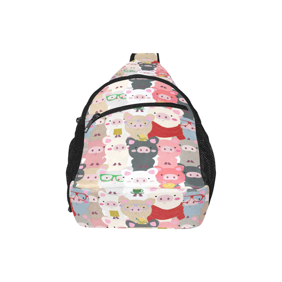 Pig Pattern Print Design 02 All Over Print Chest Bag