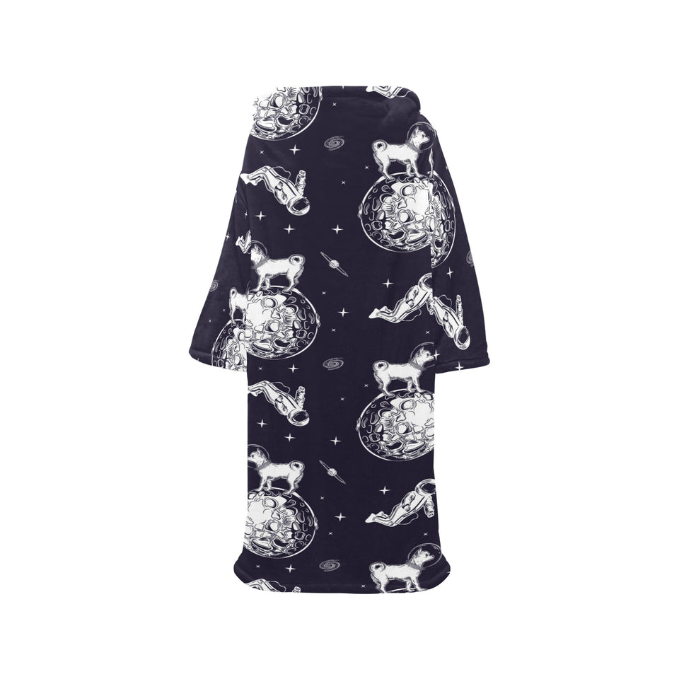Chihuahua space helmet. astronaut pattern Blanket Robe with Sleeves