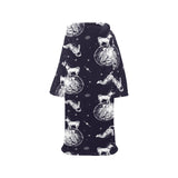 Chihuahua space helmet. astronaut pattern Blanket Robe with Sleeves