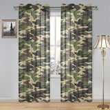 Dark Green camouflage pattern Gauze Curtain