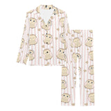 cute owl leaf Women's Long Pajama Set