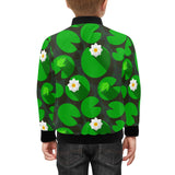 Frog waterlily pattern Kids' Boys' Girls' Bomber Jacket