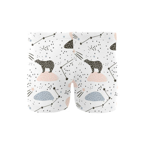 Polar bears star poka dot pattern Men's Swimming Trunks