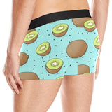 Kiwi blue background Men's All Over Print Boxer Briefs Men's Underwear
