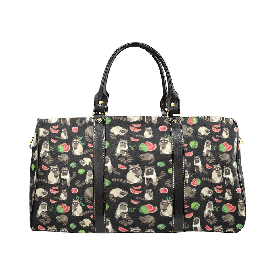 Raccoon watermelon pattern Travel Bag