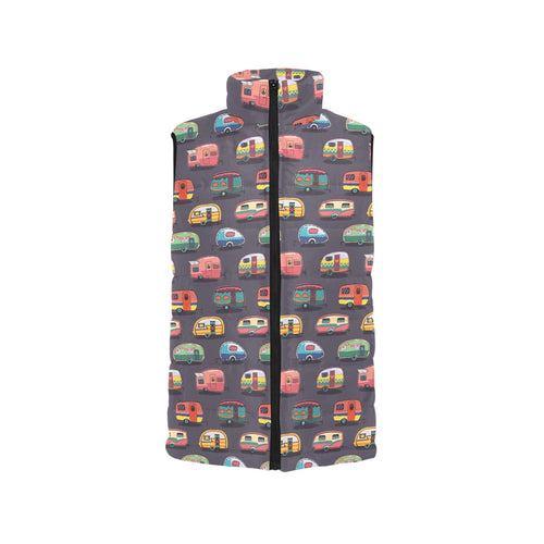 Camper Van Pattern Print Design 02 Men's Padded Vest