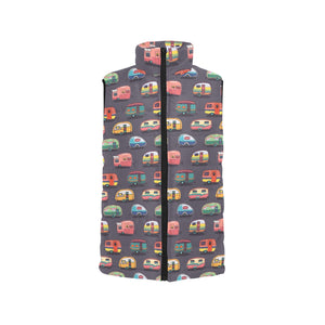 Camper Van Pattern Print Design 02 Men's Padded Vest