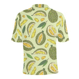 Durian leaves pattern background Men's All Over Print Polo Shirt