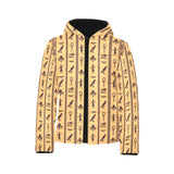 Egypt Hieroglyphics Pattern Print Design 02 Kids' Boys' Girls' Padded Hooded Jacket