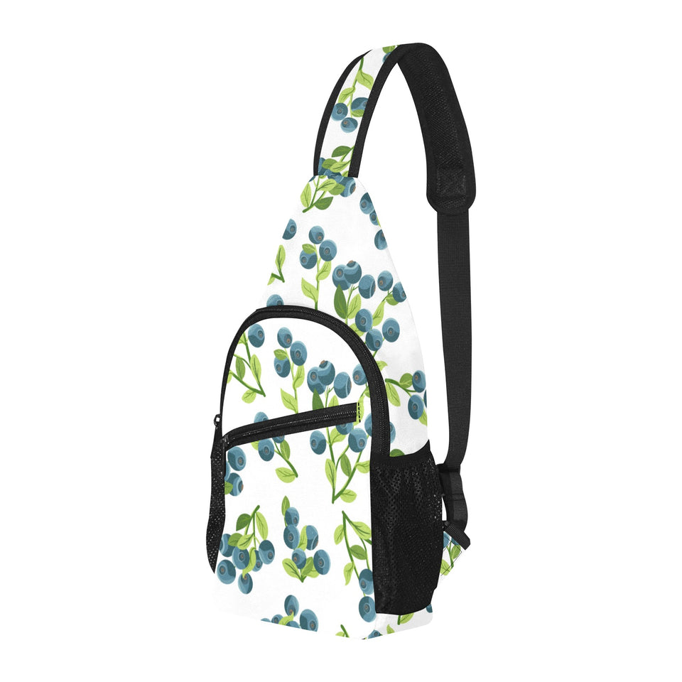 blueberry white background All Over Print Chest Bag