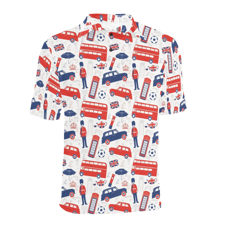 British Pattern Print Design 03 Men's All Over Print Polo Shirt