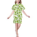 Hop design pattern Kids' Boys' Girls' V-Neck Short Pajama Set