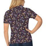 Hummingbird Pattern Print Design 04 Women's All Over Print Polo Shirt