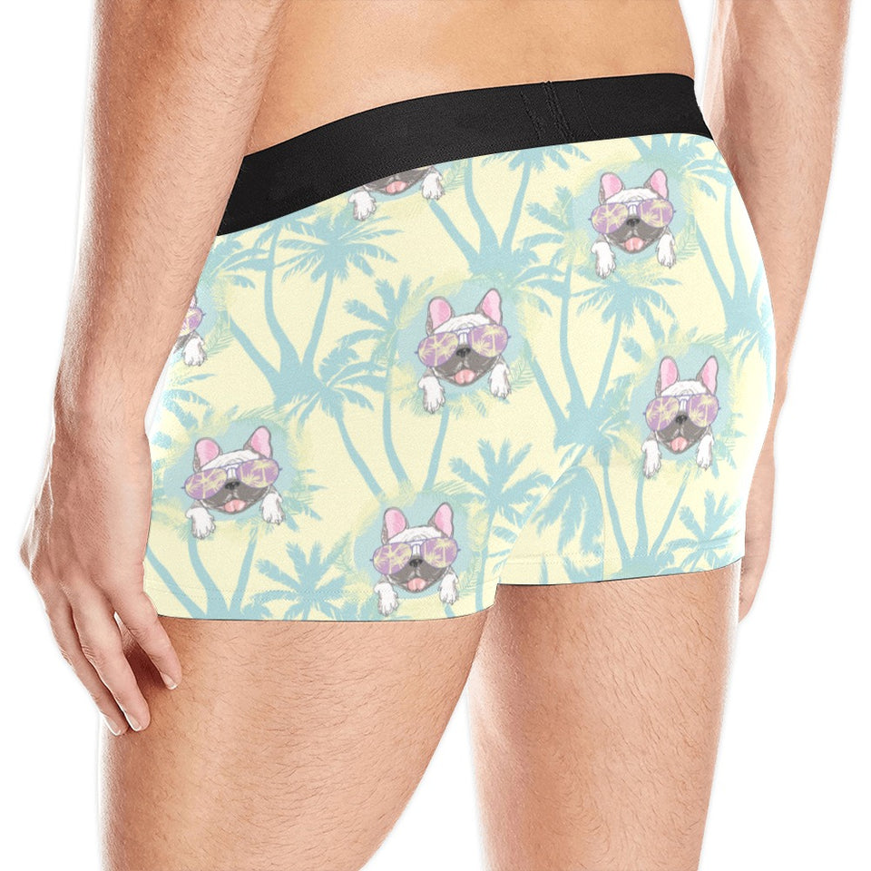 French bulldog hawaii blackground Men's All Over Print Boxer Briefs Men's Underwear