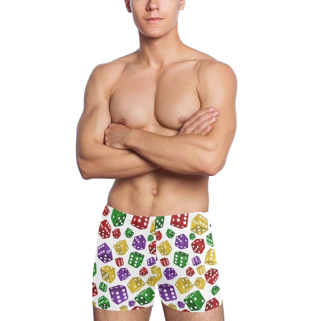Dice Pattern Print Design 03 Men's Swimming Trunks