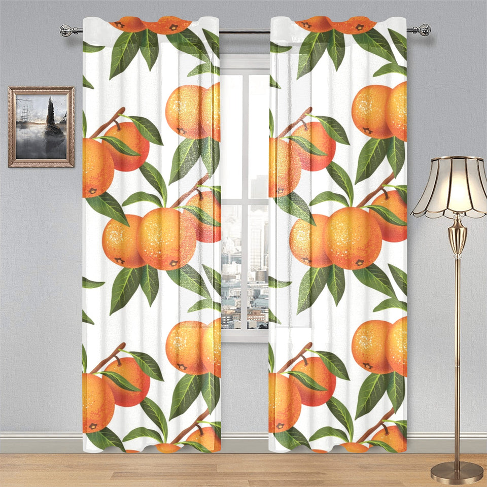 Oranges pattern background Gauze Curtain