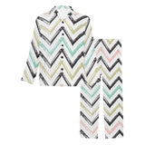 zigzag chevron paint pattern Men's Long Pajama Set