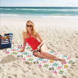 Color cute owl pattern Beach Towel