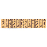 Egypt Hieroglyphics Pattern Print Design 02 Table Runner