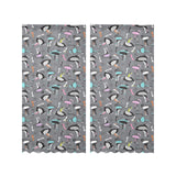 Ostrich Pattern Print Design 01 Gauze Curtain
