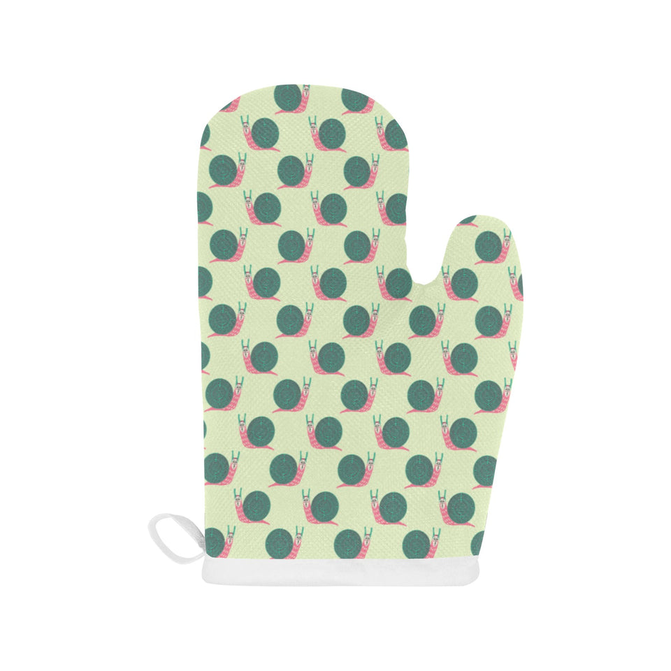 Snail Pattern Print Design 04 Heat Resistant Oven Mitts