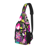 heart dot wave star creative design pattern All Over Print Chest Bag