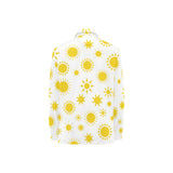 Sun pattern Women's Long Sleeve Polo Shirt
