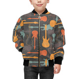 electric guitars pattern Kids' Boys' Girls' Bomber Jacket