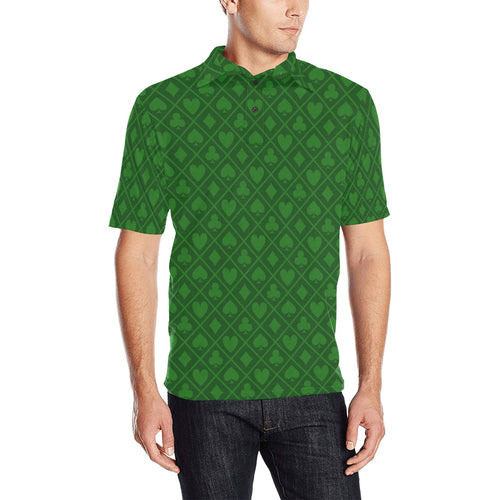 Casino Cards Suits Pattern Print Design 04 Men's All Over Print Polo Shirt