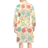 Bicycle Pattern Print Design 01 Men's Long Sleeve Belted Night Robe