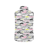 Mustache Beard Pattern Print Design 02 Men's Padded Vest