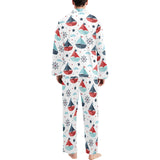 Cute color paper sailboat pattern Men's Long Pajama Set