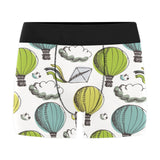 Hot Air Balloon Bird Cloud Pattern Men's All Over Print Boxer Briefs Men's Underwear