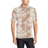Beautiful hexagon japanese pattern Men's All Over Print Polo Shirt