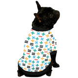 Math Pattern Print Design 05 All Over Print Pet Dog Round Neck Fuzzy Shirt