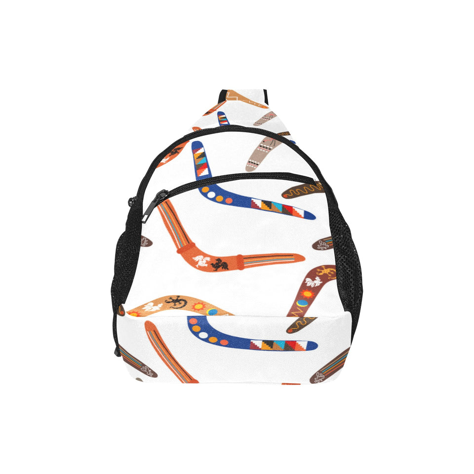 Boomerang Australian aboriginal ornament pattern All Over Print Chest Bag