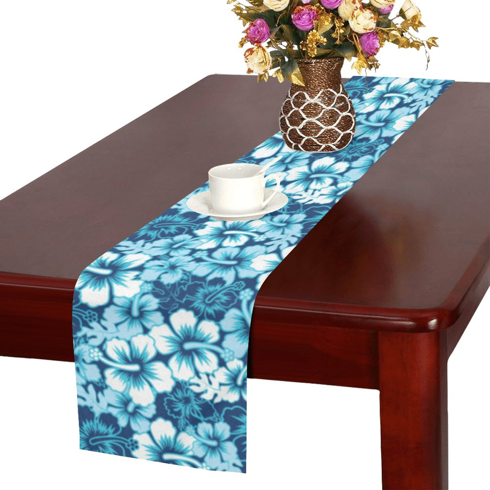 Hibiscus Pattern Print Design 03 Table Runner
