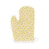 Fried Eggs Pattern Print Design 05 Heat Resistant Oven Mitts