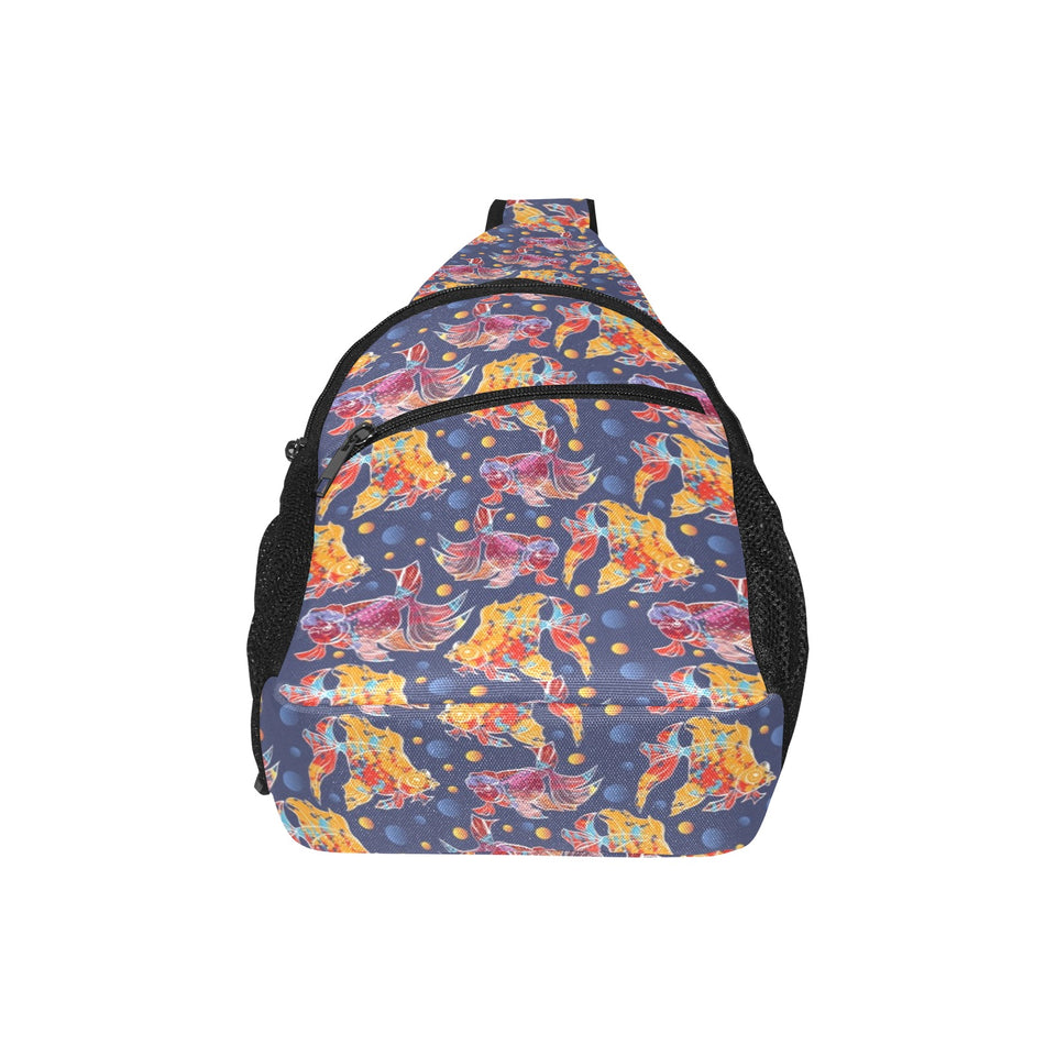 Goldfish Pattern Print Design 05 All Over Print Chest Bag