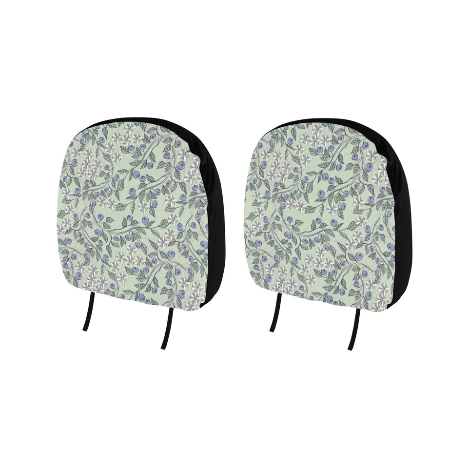 hand drawn blueberry pattern Car Headrest Cover