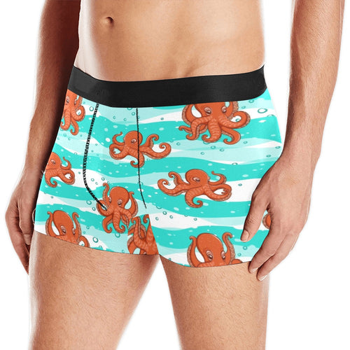 Octopuses sea wave background Men's All Over Print Boxer Briefs Men's Underwear